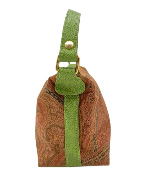 ETRO（エトロ）ETRO (エトロ) ミニハンドバッグ ブラウン×グリーンの古着・服飾アイテム