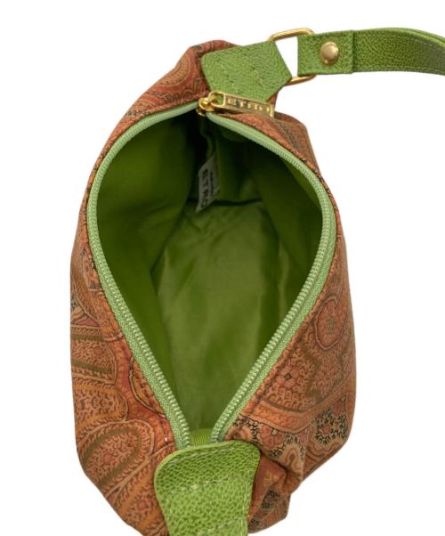 ETRO（エトロ）ETRO (エトロ) ミニハンドバッグ ブラウン×グリーンの古着・服飾アイテム