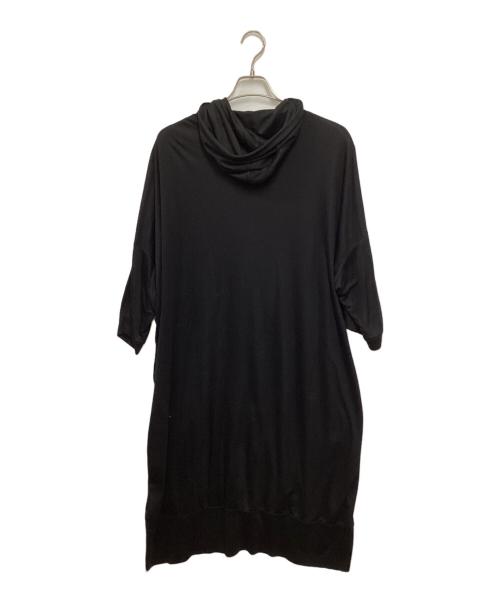 yohji yamamoto+noir（ヨウジヤマモトプリュスノアール）yohji yamamoto+Noir (ヨウジヤマモトプリュスノアール) パーカーワンピース ブラック サイズ:2の古着・服飾アイテム