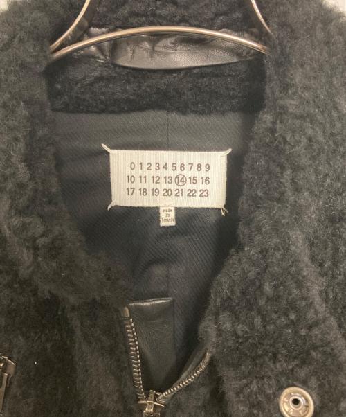 Maison Margiela 14（メゾンマルジェラ 14）Maison Margiela 14 (メゾンマルジェラ 14) ハの字ボアライダースジャケット ブラック サイズ:44の古着・服飾アイテム