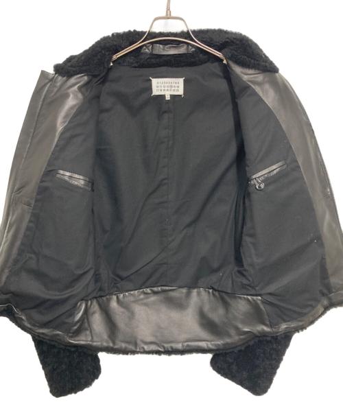 Maison Margiela 14（メゾンマルジェラ 14）Maison Margiela 14 (メゾンマルジェラ 14) ハの字ボアライダースジャケット ブラック サイズ:44の古着・服飾アイテム