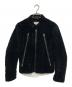 Maison Margiela 14（メゾンマルジェラ 14）の古着「ハの字ボアライダースジャケット」｜ブラック