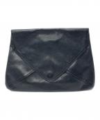 DRIES VAN NOTENドリスヴァンノッテン）の古着「レザークラッチバッグ」｜ブラック