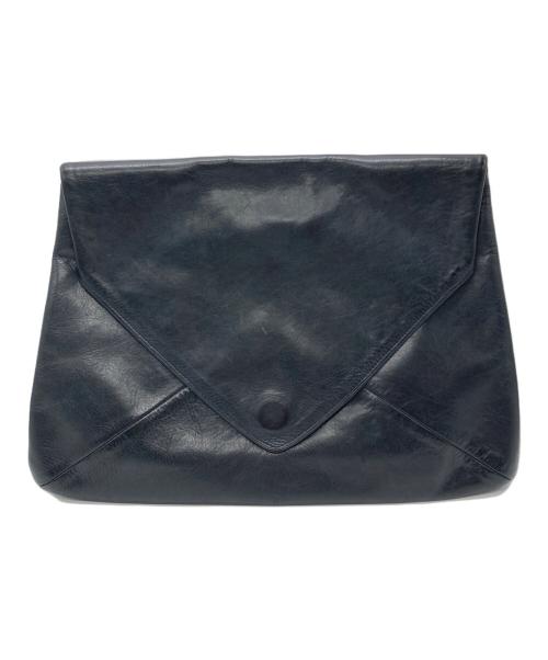 DRIES VAN NOTEN（ドリスヴァンノッテン）DRIES VAN NOTEN (ドリスヴァンノッテン) レザークラッチバッグ ブラックの古着・服飾アイテム