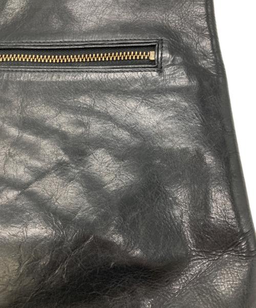 DRIES VAN NOTEN（ドリスヴァンノッテン）DRIES VAN NOTEN (ドリスヴァンノッテン) レザークラッチバッグ ブラックの古着・服飾アイテム