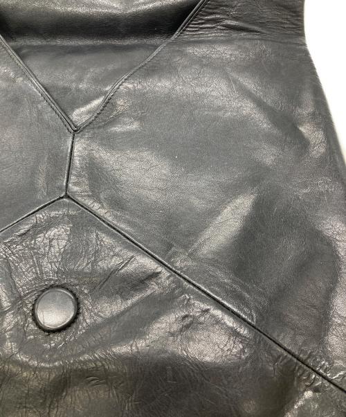 DRIES VAN NOTEN（ドリスヴァンノッテン）DRIES VAN NOTEN (ドリスヴァンノッテン) レザークラッチバッグ ブラックの古着・服飾アイテム