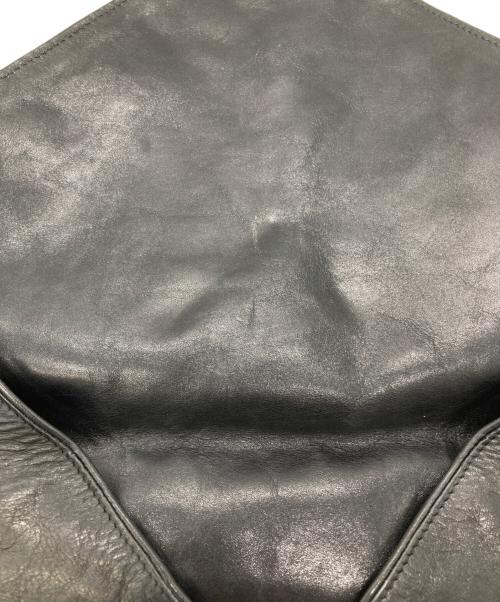 DRIES VAN NOTEN（ドリスヴァンノッテン）DRIES VAN NOTEN (ドリスヴァンノッテン) レザークラッチバッグ ブラックの古着・服飾アイテム