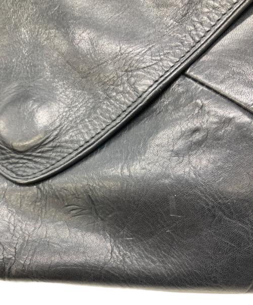 DRIES VAN NOTEN（ドリスヴァンノッテン）DRIES VAN NOTEN (ドリスヴァンノッテン) レザークラッチバッグ ブラックの古着・服飾アイテム