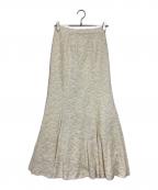 ERIKO KATORIエリコカトリ）の古着「フラワージャガードマーメイドスカート」｜アイボリー