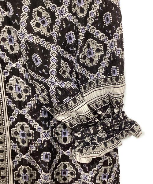 sara mallika（サラマリカ）sara mallika (サラマリカ) KAREENA SQUAREプリントドレス ブラック サイズ:Sの古着・服飾アイテム