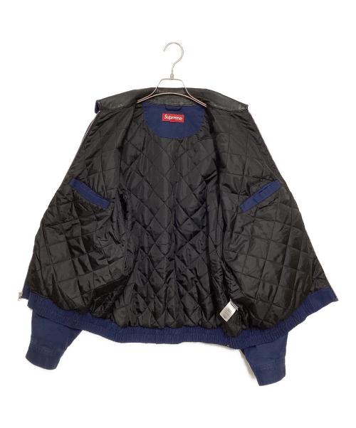 SUPREME（シュプリーム）SUPREME (シュプリーム) Leather Collar Utility Jacket ネイビー サイズ:Lの古着・服飾アイテム