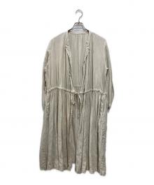 nest Robe（ネストローブ）の古着「ロングリネンカーディガン」｜アイボリー