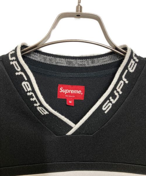 SUPREME（シュプリーム）SUPREME (シュプリーム) Warm Up Hockey Jersey ブラック×ホワイト サイズ:Mの古着・服飾アイテム