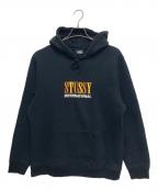 stussyステューシー）の古着「プルオーバーパーカー」｜ブラック