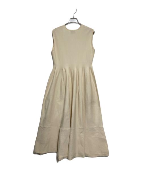 UNITED ARROWS TOKYO（ユナイテッドアローズトウキョウ）UNITED ARROWS TOKYO (ユナイテッドアローズトウキョウ) Vネック ロングニットワンピース アイボリー サイズ:36の古着・服飾アイテム