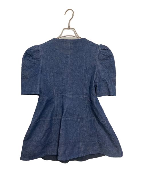 CELFORD（セルフォード）CELFORD (セルフォード) ペプラムハーフスリーブジャケット インディゴ サイズ:38の古着・服飾アイテム