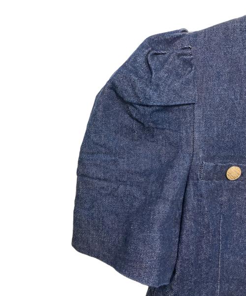 CELFORD（セルフォード）CELFORD (セルフォード) ペプラムハーフスリーブジャケット インディゴ サイズ:38の古着・服飾アイテム