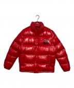 HUGO BOSSヒューゴ ボス）の古着「スリムフィット はっ水パファージャケット グロスファブリック」｜レッド