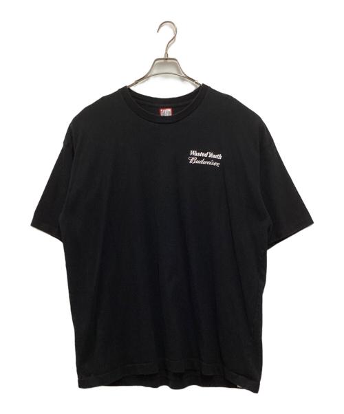 WASTED YOUTH（ウェイステッドユース）Wasted Youth (ウエステッド ユース) BUDWEISER (バドワイザー) 半袖Tシャツ ブラック サイズ:XXLの古着・服飾アイテム