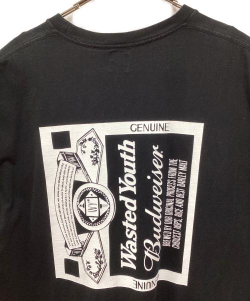 WASTED YOUTH（ウェイステッドユース）Wasted Youth (ウエステッド ユース) BUDWEISER (バドワイザー) 半袖Tシャツ ブラック サイズ:XXLの古着・服飾アイテム