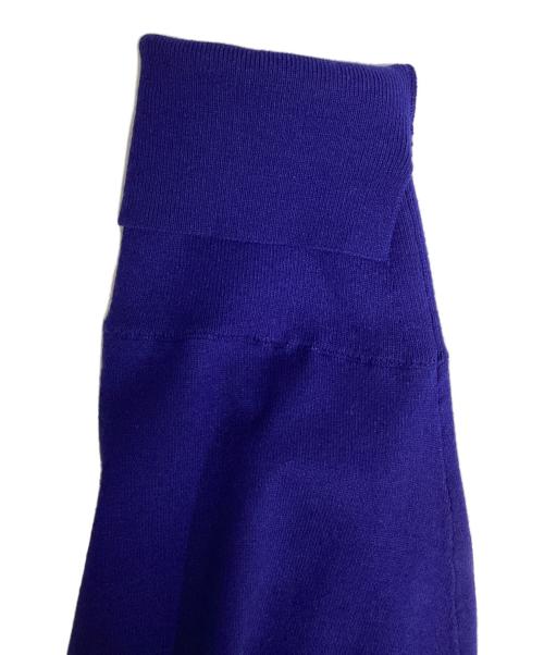 23区（ニジュウサンク）23区 (ニジュウサンク) ヴィスコースストレッチ ドルマン ニット ブルー サイズ:38の古着・服飾アイテム