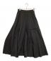 UN3D.（アンスリード）の古着「アシメギャザーボリュームスカート」｜ブラック