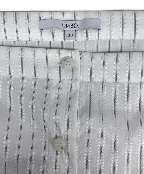 UN3D.（アンスリード）UN3D. (アンスリード) ノースリーブブラウス ホワイト×ブルー サイズ:38の古着・服飾アイテム