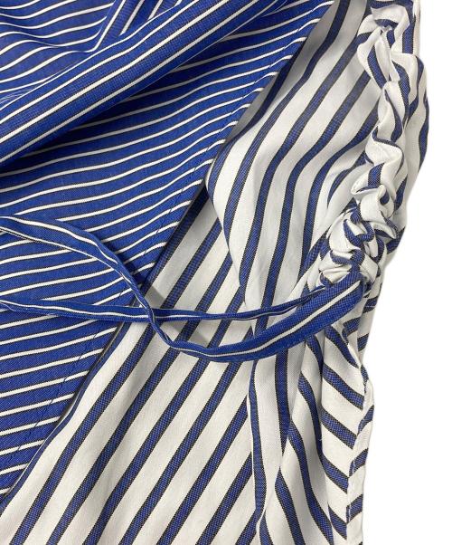 UN3D.（アンスリード）UN3D. (アンスリード) ノースリーブブラウス ホワイト×ブルー サイズ:38の古着・服飾アイテム