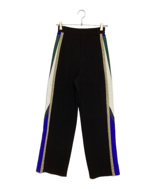 UN3D.（アンスリード）UN3D. (アンスリード) マルチカラーラインパンツ ブラック サイズ:38の古着・服飾アイテム