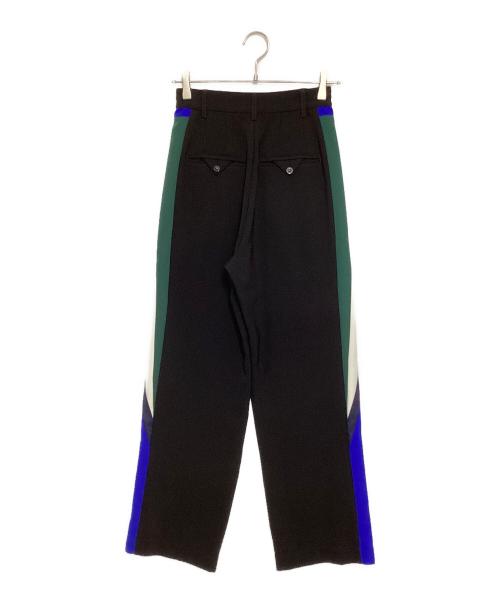 UN3D.（アンスリード）UN3D. (アンスリード) マルチカラーラインパンツ ブラック サイズ:38の古着・服飾アイテム