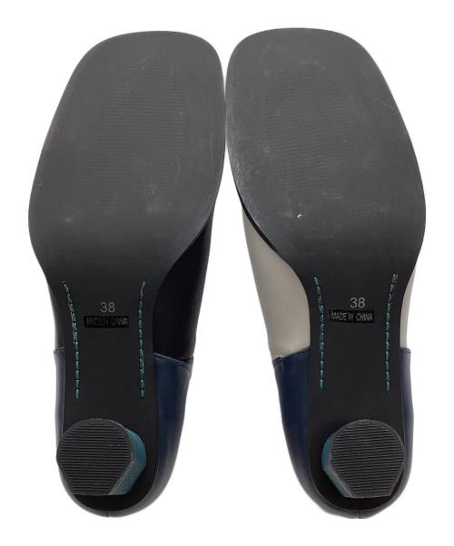 UN3D.（アンスリード）UN3D. (アンスリード) ROUND TOE PUMPS ネイビー サイズ:38の古着・服飾アイテム