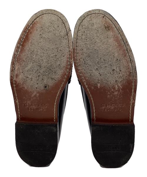 G.H.BASS（ジーエイチバス）G.H.BASS (ジーエイチバス) コインローファー ブラック×ホワイト サイズ:42の古着・服飾アイテム