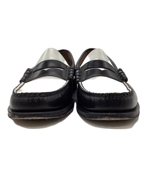 G.H.BASS（ジーエイチバス）G.H.BASS (ジーエイチバス) コインローファー ブラック×ホワイト サイズ:42の古着・服飾アイテム