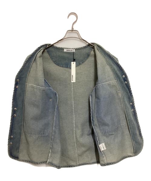 ARULLE（アリュール）ARULLE (アリュール) v-collar denim jacket インディゴ サイズ:表記無し 未使用品の古着・服飾アイテム