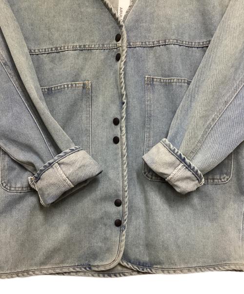 ARULLE（アリュール）ARULLE (アリュール) v-collar denim jacket インディゴ サイズ:表記無し 未使用品の古着・服飾アイテム