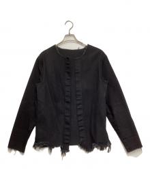 UNUSED（アンユーズド）の古着「カットオフデニムジャケット」｜ブラック