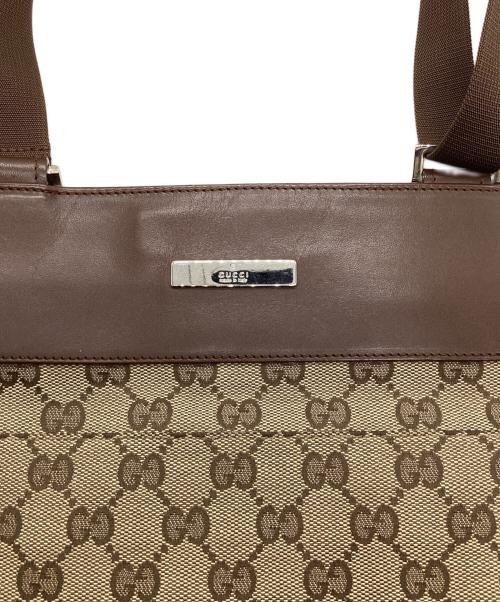GUCCI（グッチ）GUCCI (グッチ) GGキャンバスショルダーバッグ ブラウンの古着・服飾アイテム