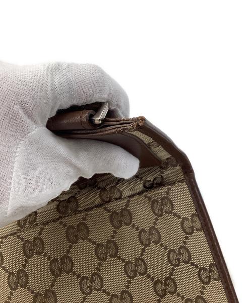 GUCCI（グッチ）GUCCI (グッチ) GGキャンバスショルダーバッグ ブラウンの古着・服飾アイテム