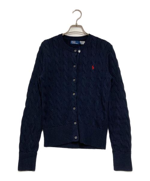 POLO RALPH LAUREN（ポロ・ラルフローレン）POLO RALPH LAUREN (ポロ・ラルフローレン) ケーブルニットカーディガン ネイビー サイズ:Ｍの古着・服飾アイテム