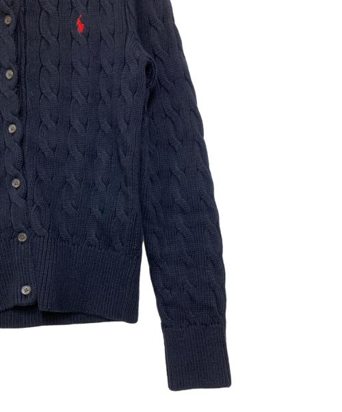 POLO RALPH LAUREN（ポロ・ラルフローレン）POLO RALPH LAUREN (ポロ・ラルフローレン) ケーブルニットカーディガン ネイビー サイズ:Ｍの古着・服飾アイテム