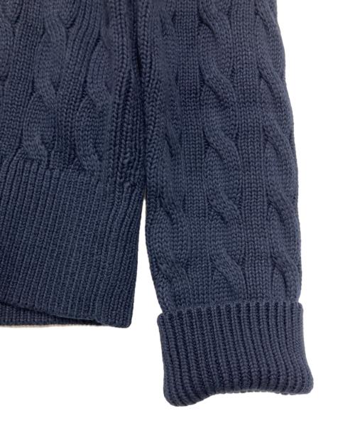 POLO RALPH LAUREN（ポロ・ラルフローレン）POLO RALPH LAUREN (ポロ・ラルフローレン) ケーブルニットカーディガン ネイビー サイズ:Ｍの古着・服飾アイテム