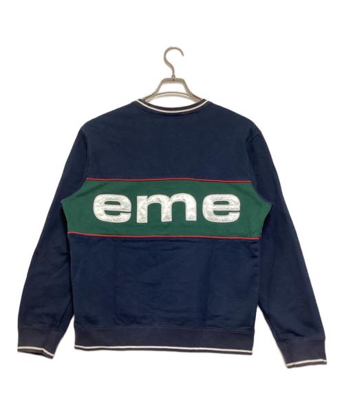SUPREME（シュプリーム）SUPREME (シュプリーム) Piping Crewneck スウェット ネイビー×グリーン サイズ:Sの古着・服飾アイテム