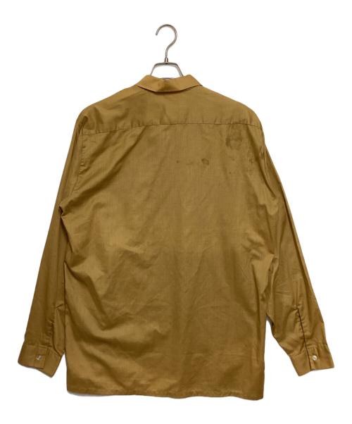 Truval（テュルーバル）Truval (テュルーバル) 60S'オープンカラーシャツ ブラウン サイズ:Lの古着・服飾アイテム