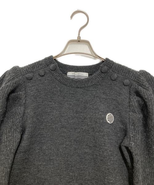 BORDERS at BALCONY（ボーダーズアットバルコニー）BORDERS at BALCONY (ボーダーズアットバルコニー) AIR TWIST WOOL TOP グレー サイズ:36の古着・服飾アイテム