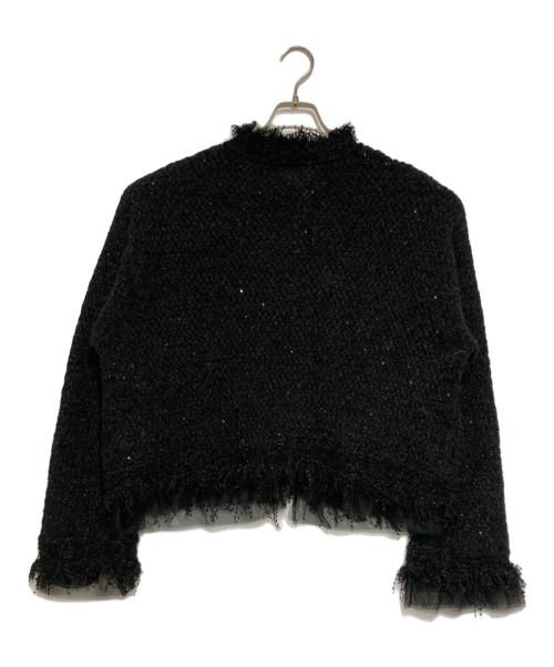 Curensology（カレンソロジー）Curensology (カレンソロジー) エトワールニットツイードカーディガン ブラック サイズ:FREEの古着・服飾アイテム