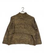 cygneシーニュ）の古着「ラメショートニットプルオーバー」｜ゴールド