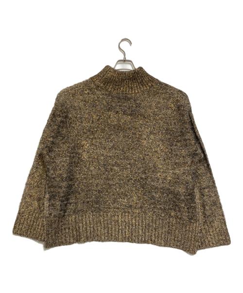 cygne（シーニュ）cygne (シーニュ) ラメショートニットプルオーバー ゴールド サイズ:FREEの古着・服飾アイテム