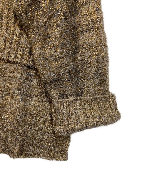 cygne（シーニュ）cygne (シーニュ) ラメショートニットプルオーバー ゴールド サイズ:FREEの古着・服飾アイテム