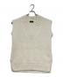 DRAWER（ドゥロワー）の古着「FALL1 3Gウールナイロンあぜ編み Vネックベスト」｜ホワイト