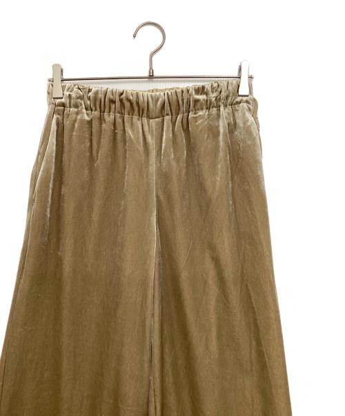 BALLSEY（ボールジィ）BALLSEY (ボールジィ) マットベロア イージーストレートパンツ ベージュ サイズ:S 未使用品の古着・服飾アイテム